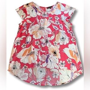 Christian Siriano NY Cap Sleeve Top‎ High Low M EUC